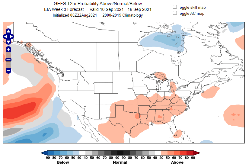 Example Temperature Probability Map