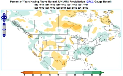 Negative IOD during Summer Months in North America