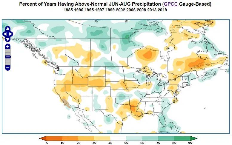 Positive QBO precipitation anomaly during JJA.