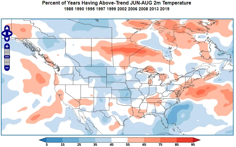 Positive QBO temperature anomaly during JJA.