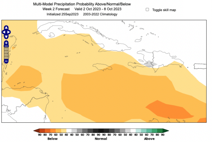 April and May 2023 Average Precipitation in Jamaica