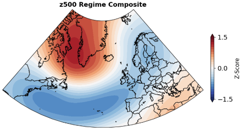 Negative NAO z500 Regime Composite