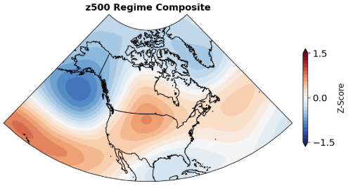 Pacific Trough z500 Regime Composite